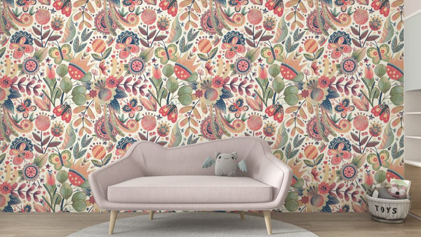 Abstract Floral Design Vivid Wallpaper, Wallpaper shop in Sydney, Australia