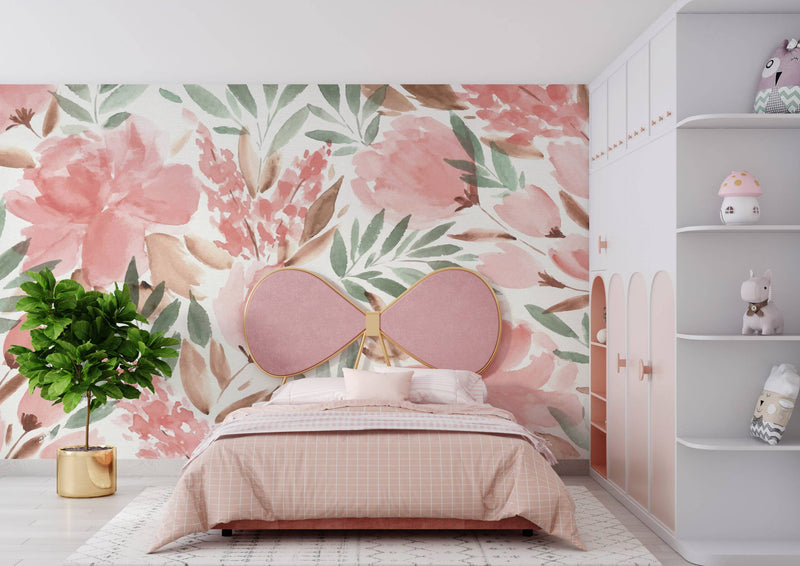 Pastel Color Floral Self adhesive Wallpaper