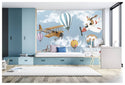 Planes And Hot Air Balloons Kids Wallpaper