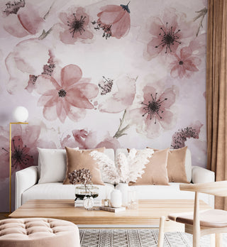 Soft Floral Pattern Peel and Stick Wallpaper