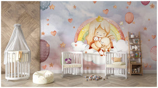Clouds and Balloons Self Adhesive Wallpaper, Wall sticker, Wall poster, Wall Decal - Luzen&co