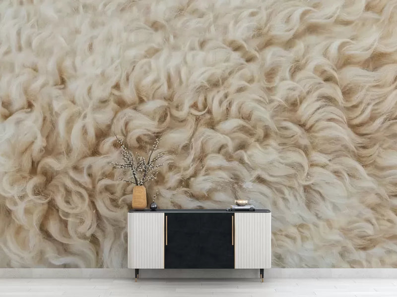 Sheepskin Wall Mural Self adhesive Wallpaper