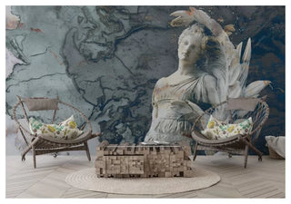 Chiseled Shaved Pattern Collage Wall Mural Wallpaper - Luzenandco Australia