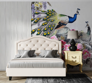 Peacock Floral Self adhesive Wallpaper