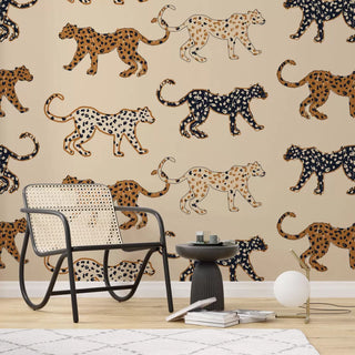 Colorful Tigers Wall Mural Self adhesive Wallpaper