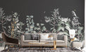 Dark Background Flower Garden Self adhesive Wallpaper