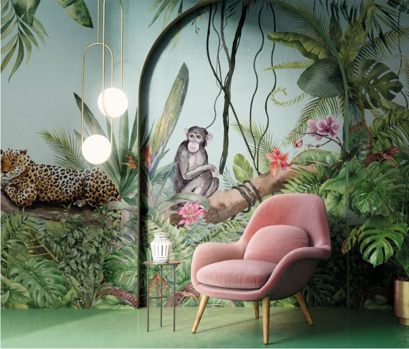 Tropical Self adhesive Wallpaper Peel and stick Mural wallpaper in Australia - Luzen&Co