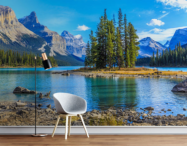 Lake and Mountain View Self Adhesive Wallpaper