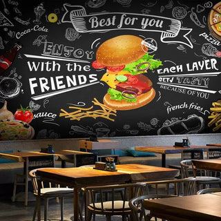 Cafe Fast Food Wall Mural Wallpaper - Luzen&Co