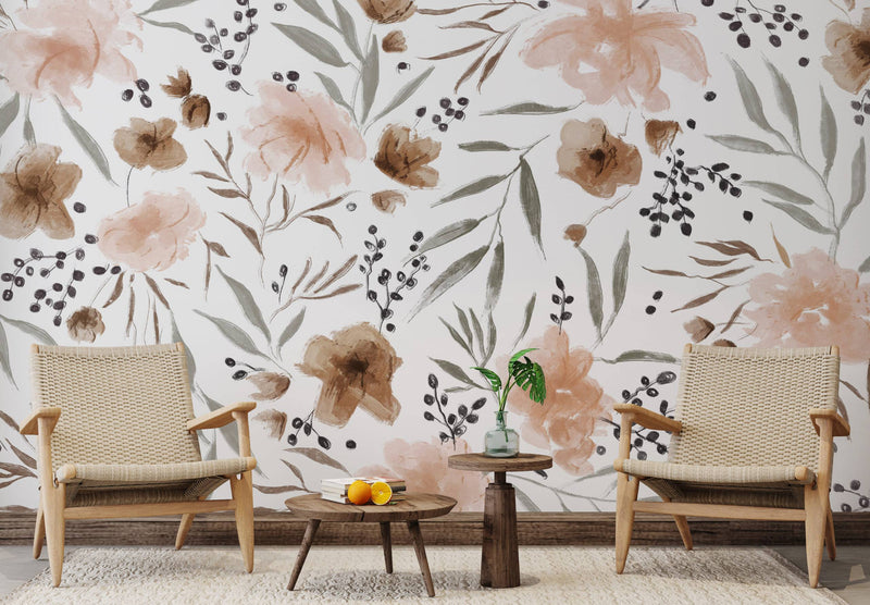 Pastel Colored Flowers Wallpaper