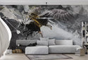 Grey Tones Dragon Designed Self Adhesive Wallpaper - luzen and co Australia