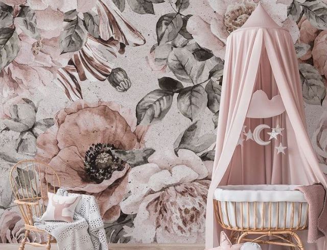 Textured Soft Roses Wallpaper