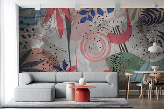 Abstract Floral Wallpaper Self adhesive wallpaper