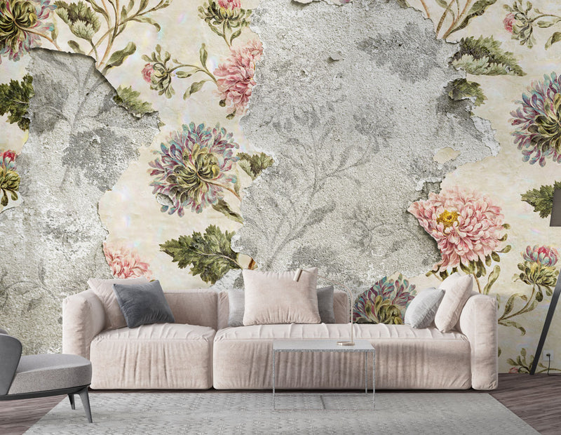 Soft Flowers Peel and Stick Wallpaper