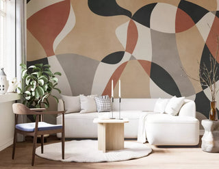 Soft Abstract Shapes Wall Mural Wallpaper