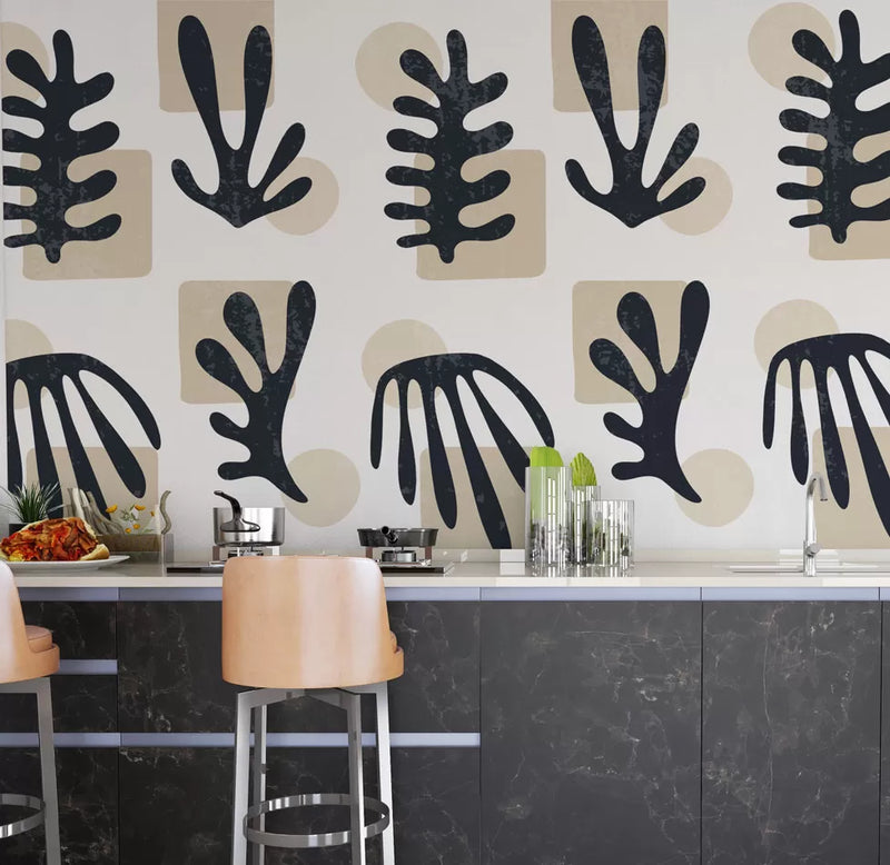 Linear Face Figures Color Wall Mural Peel and Stick Wallpaper - Luzenandco Australia