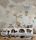 Cycling Giraffe Self adhesive Wallpaper, Wall sticker, Wall poster, Wall Decal
