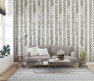 Leaf Patterns Modern Wall Mural Peel and Stick Wallpaper - Luzen&Co