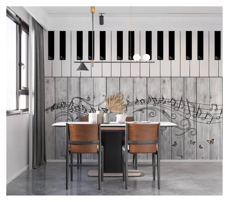 Piano On Decor Retro Peel and Stick Wallpaper Australia - Luzen&Co