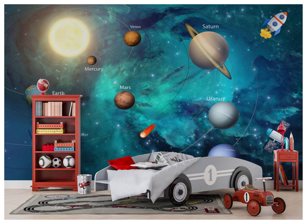 Blue Space Self adhesive Wallpaper
