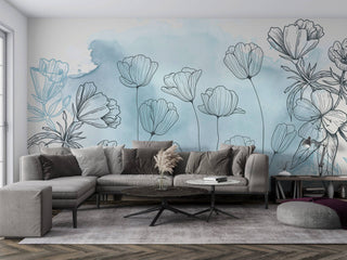 Sky Background Poppy Wallpaper