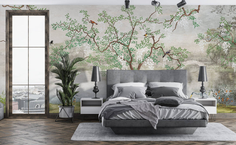 Floral Vintage Self adhesive wallpaper, Flower Peel and stick Wallpaper in Australia - Luzen&Co