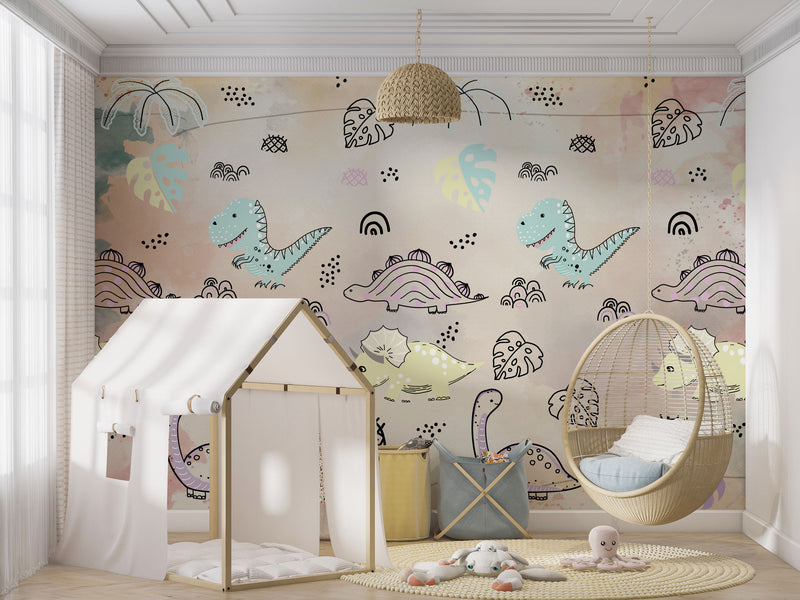 Dinosaurs Kids Wallpaper, Wall sticker, Wall poster, Wall Decal - Luzen&co