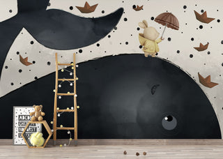 Whale Peel and Stick wallpaper Self adhesive wallpaper -Luzen&Co