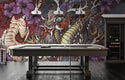 Purple Tones Dragon Designed Peel and Stick Australia Wallpaper - Luzen&Co