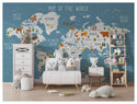 Blue Tones National Animals Wallpaper, Wall sticker, Wall poster, Wall Decal - Luzen&co
