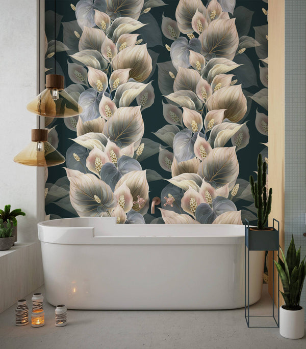 Leaf Column Self adhesive Wallpaper - Luzen&Co