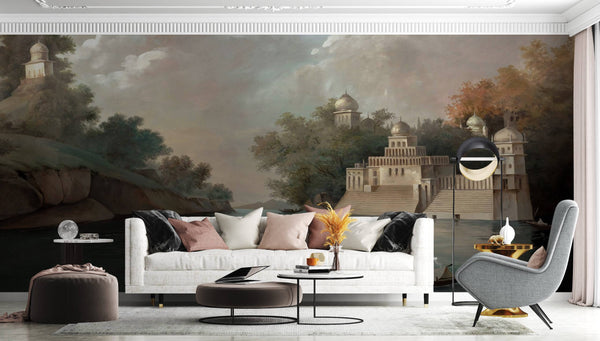 Oilpainting Outlook Landscape Wall Poster Wallpaper