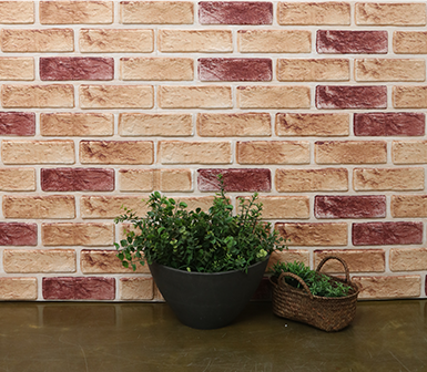 Red Brown 3D Peel and Stick Foam Brick Wall Panels