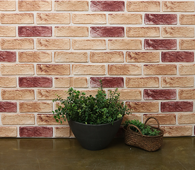 Red Brown 3D Peel and Stick Foam Brick Wall Panels Luzen Co