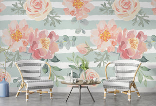 Roses with Watercolor Effect Wallpaper