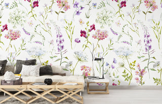 Soft Color Flowers Peel and Stick Wallpaper