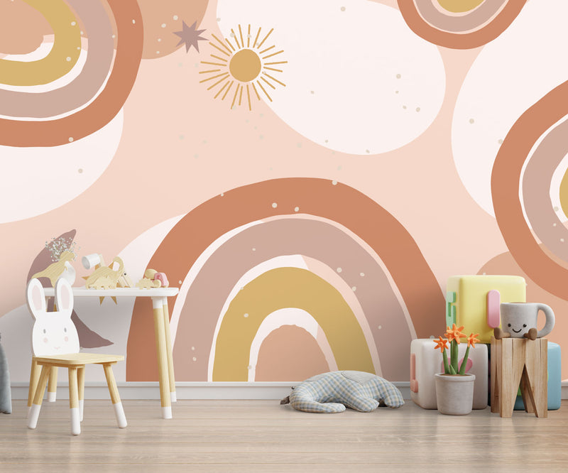 Rainbow Patterns Kids Wallpaper, Wall sticker, Wall poster