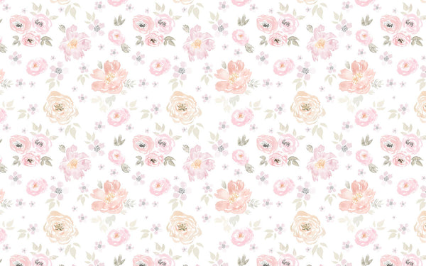 Pastel Colors Floral Wallpaper -Luzen&Co