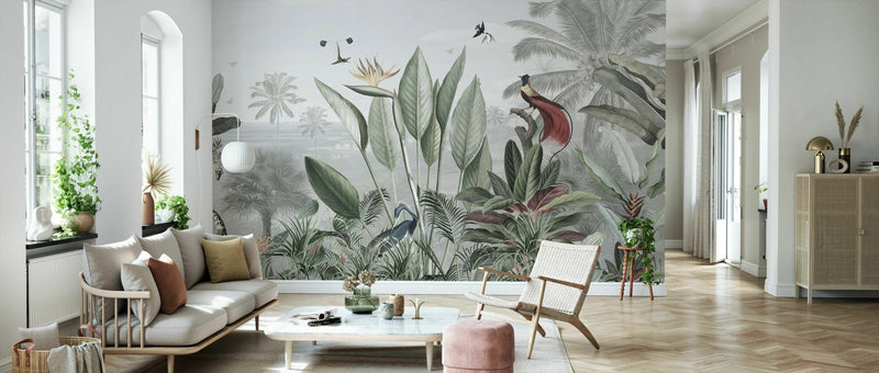 Tropical Self adhesive Wallpaper Peel and stick wallpaper - Luzen&Co