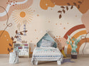 Boho Sky and Rainbow Teen Room Wallpaper