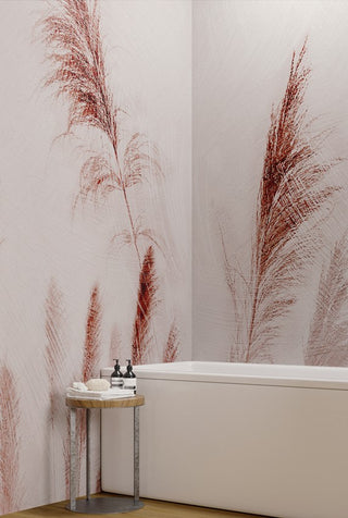 Pink Feather Leaves Wallpaper