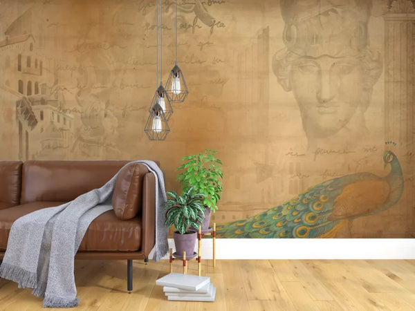 Ancient Roma Pattern 3D Wall Mural Wallpaper - Luzen&Co