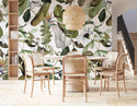 Watercolor Effect Bird Floral Wallpaper
