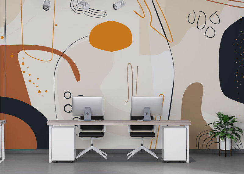 Abstract Boho Peel and Stick Wallpaper