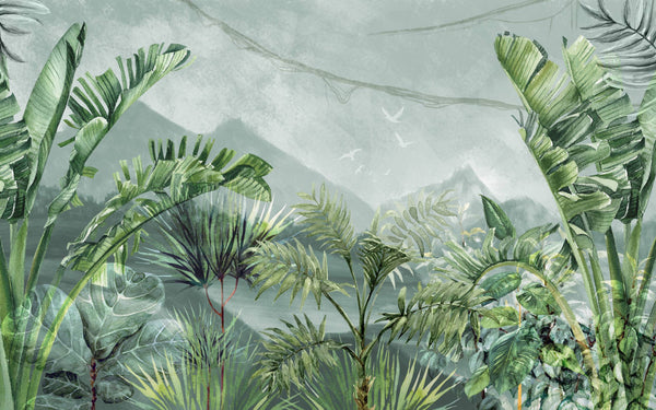 Tropical Self adhesive Wallpaper Peel and stick Mural wallpaper in Australia - Luzen&Co