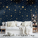 Dark Stars and Moons Self adhesive Wallpaper