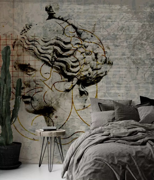 Woman Statue Tumbled Wall Mural Wallpaper - Luzen&Co