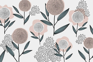Pink Patterned Flower Wallpaper