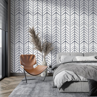Geometric Herringbone Self adhesive Wallpaper