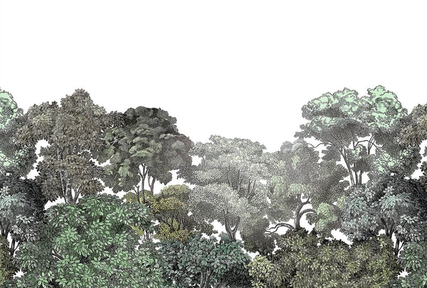 Forest Landscaped Peel and Stick Wallpaper